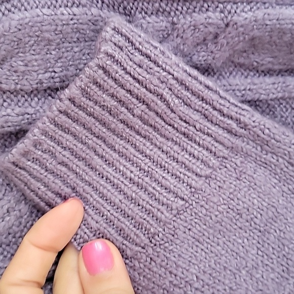 Anthropologie Pilcro Size Small Lavender Chunky Knit Cardigan Sweater - Picture 5 of 8